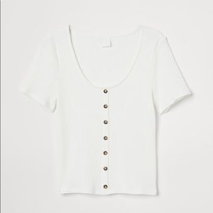 H&M Divided ribbed crop top